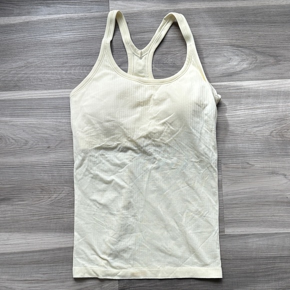 lululemon athletica Tops - Lululemon Ebb to Street Racerback Tank Top Full Length in caprese yellow